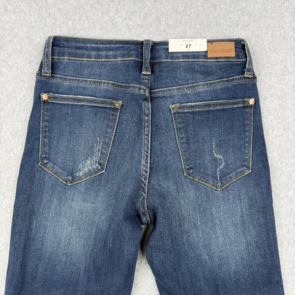 Judy Blue Jeans Womens 27 Medium Wash Relaxed Fit Stretch Comfort Denim NEW - Picture 9 of 16